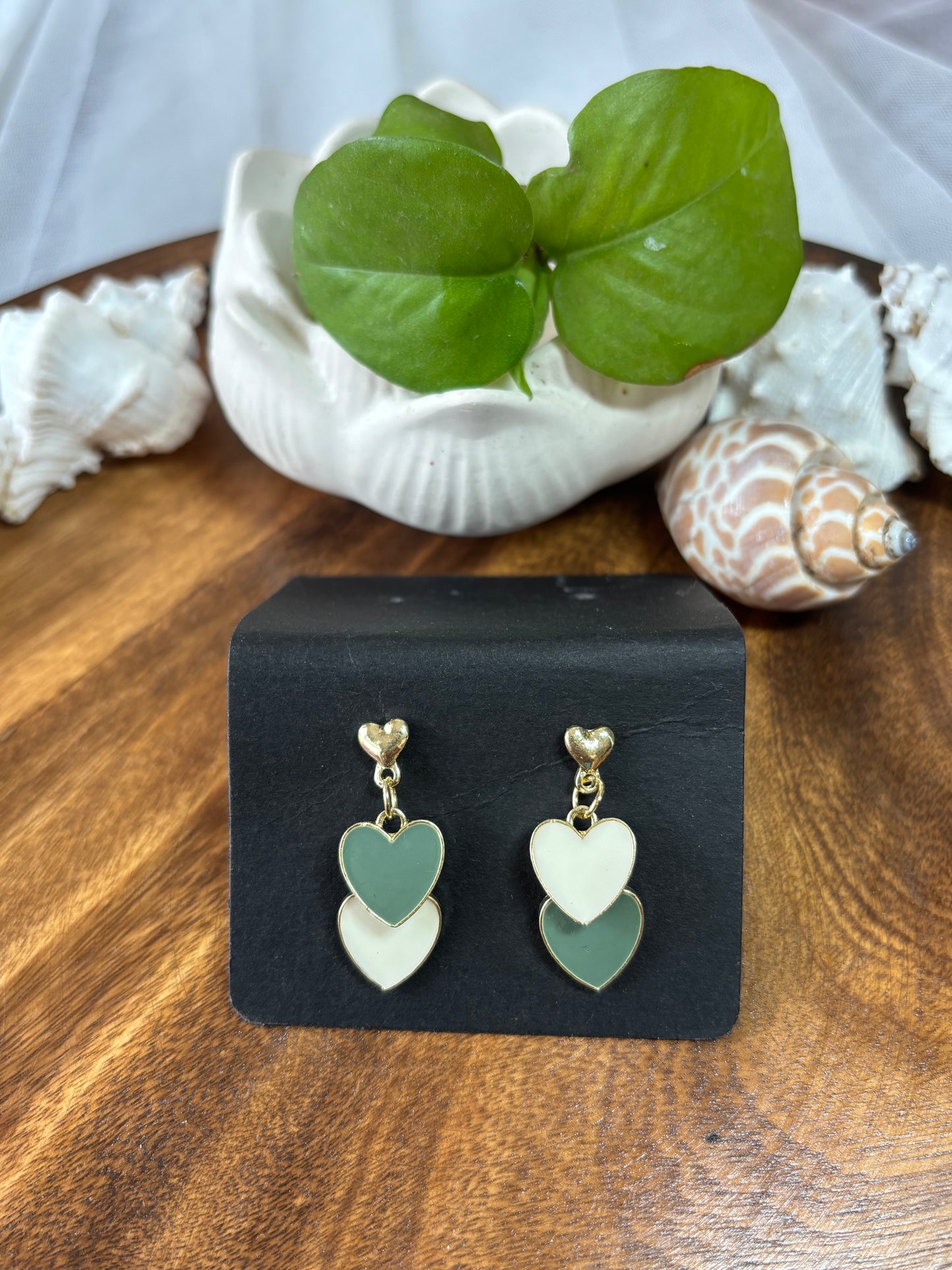 Heart Enamel Earrings