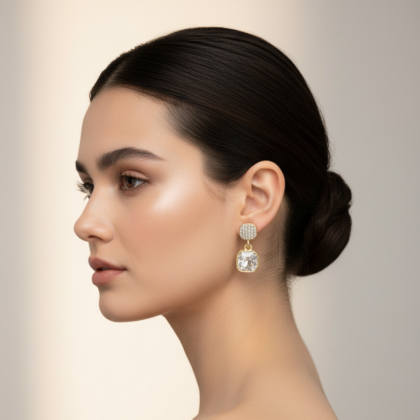 Shining drop earrings