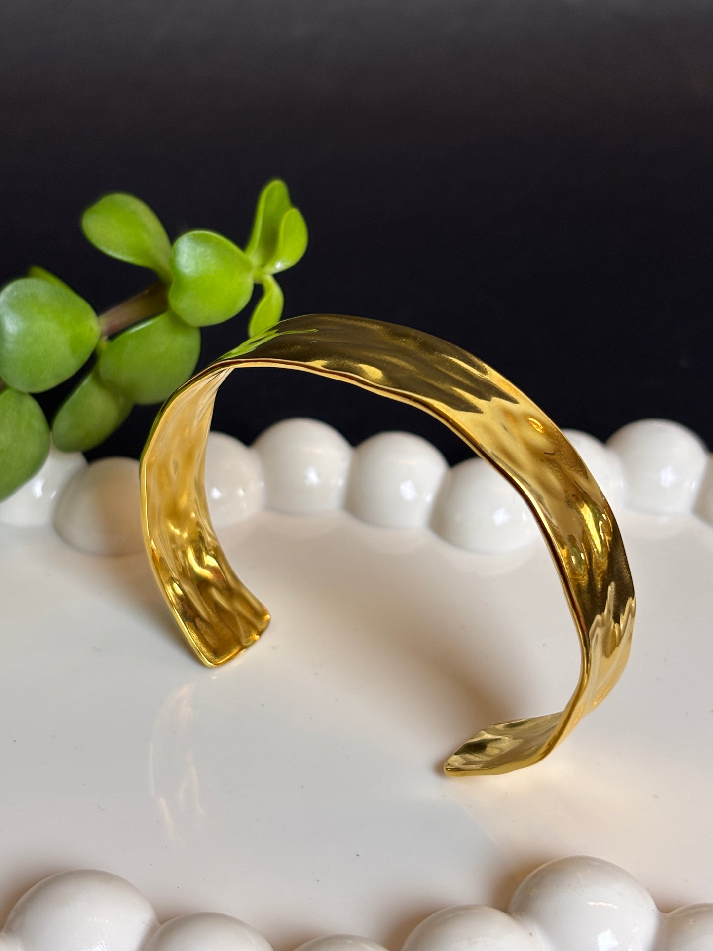 Sleek gold bracelet