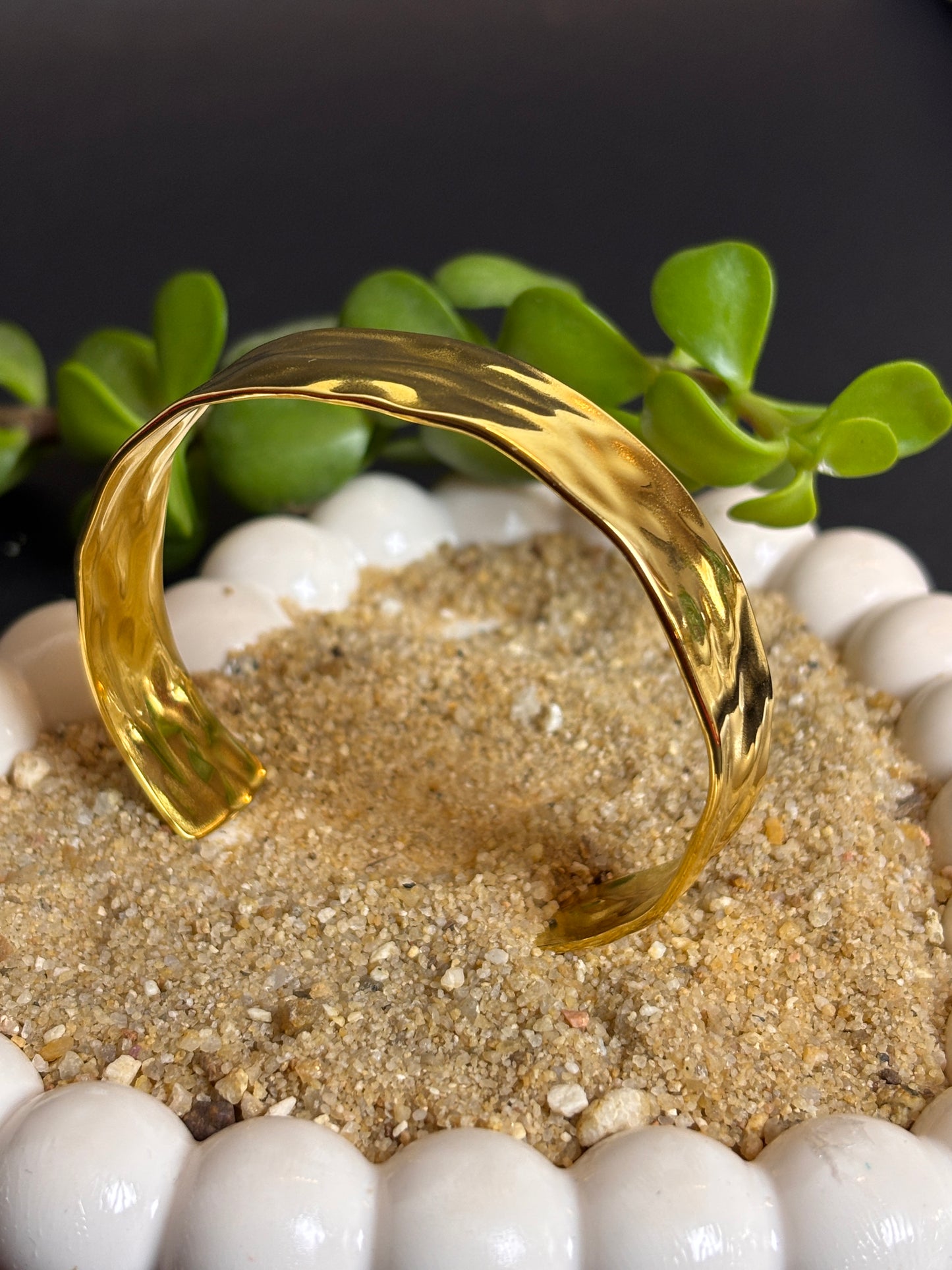 Sleek gold bracelet