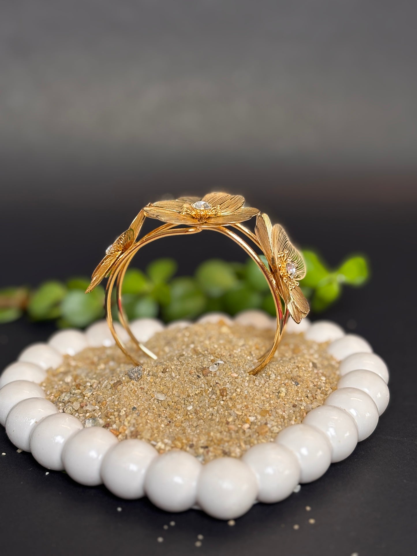Floral cuff bracelet