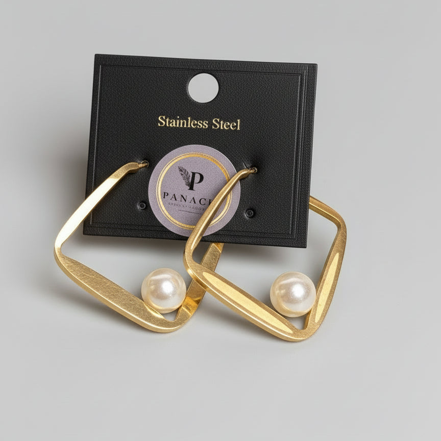 Big Hoops with Pearl earrings