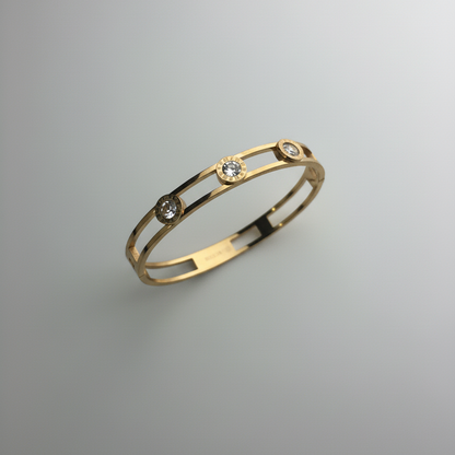 Roman Dial Crystal Bracelet – Gold Stainless Steel