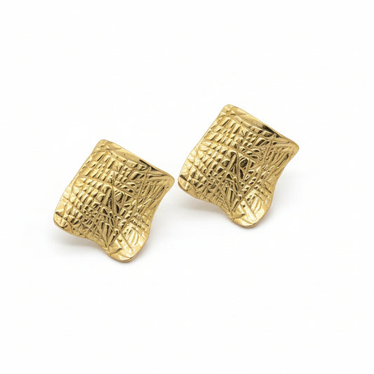 Square Hammered Earring