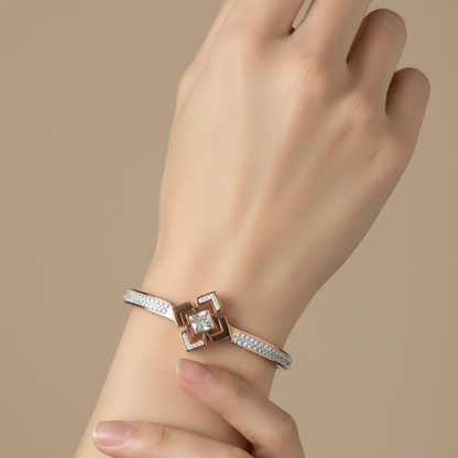 Rose Gold Premium Stainless Steel Crystal Bracelet