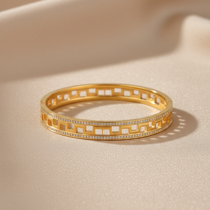 Rose Gold Cut-Out Design Bracelet – Stainless Steel