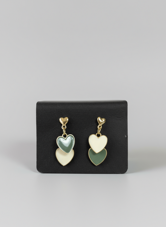 Heart Enamel Earrings