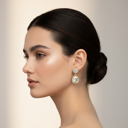 Shining drop earrings