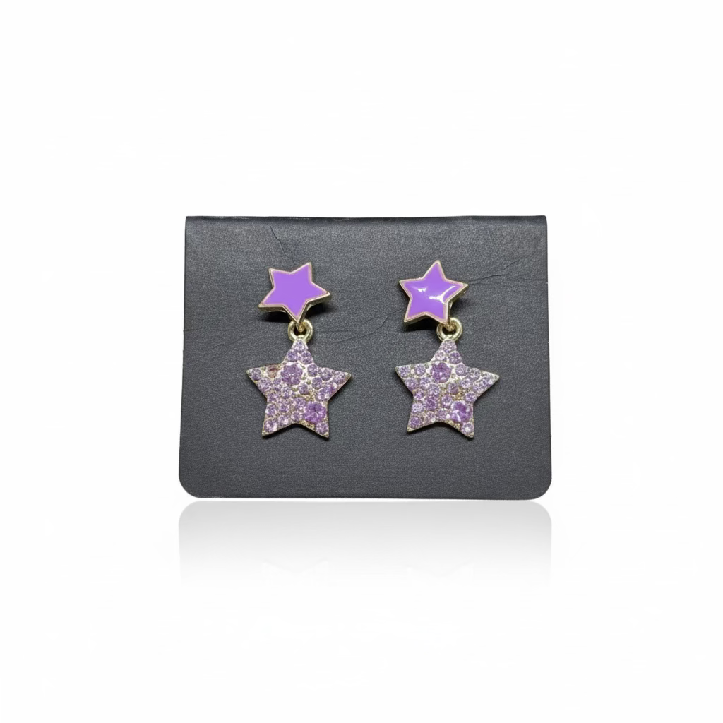 Purple star Earrings