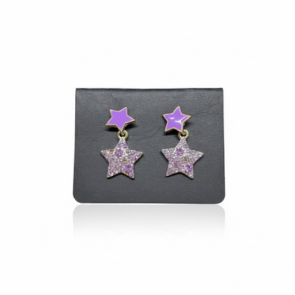 Purple star Earrings