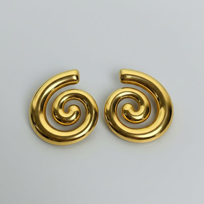 Bold Spiral Statement Earrings