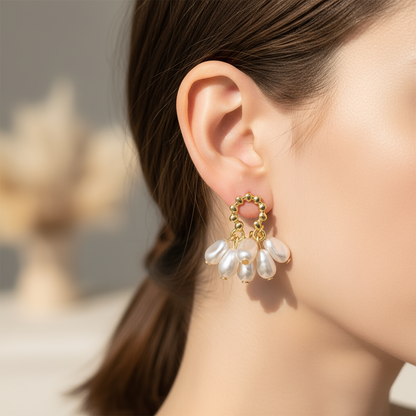 a jewellry card with earrings