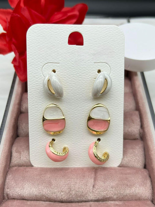 Blush Bloom Earring Set