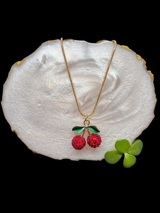 Cherry Pendant Necklace – Anti-Tarnish