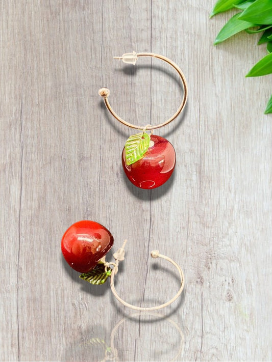 Anti Tarnish Stainless steel Cherry Earrings