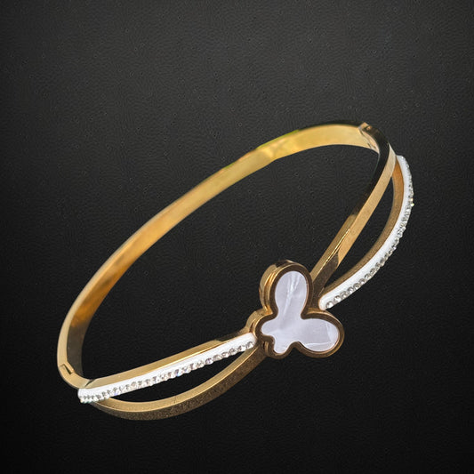 White Butterfly stone studded Bracelet